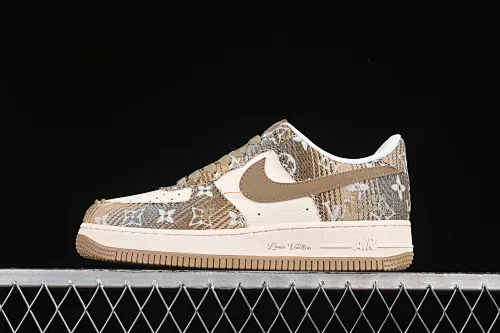 All categories Nk Air Force 1 Air Force series Nk Air Force 1 Low Air Force low-top Nike Air Force 1'07 Low LV joint khaki print denim Air Force 1 low-top casual sneakers XS1958-582